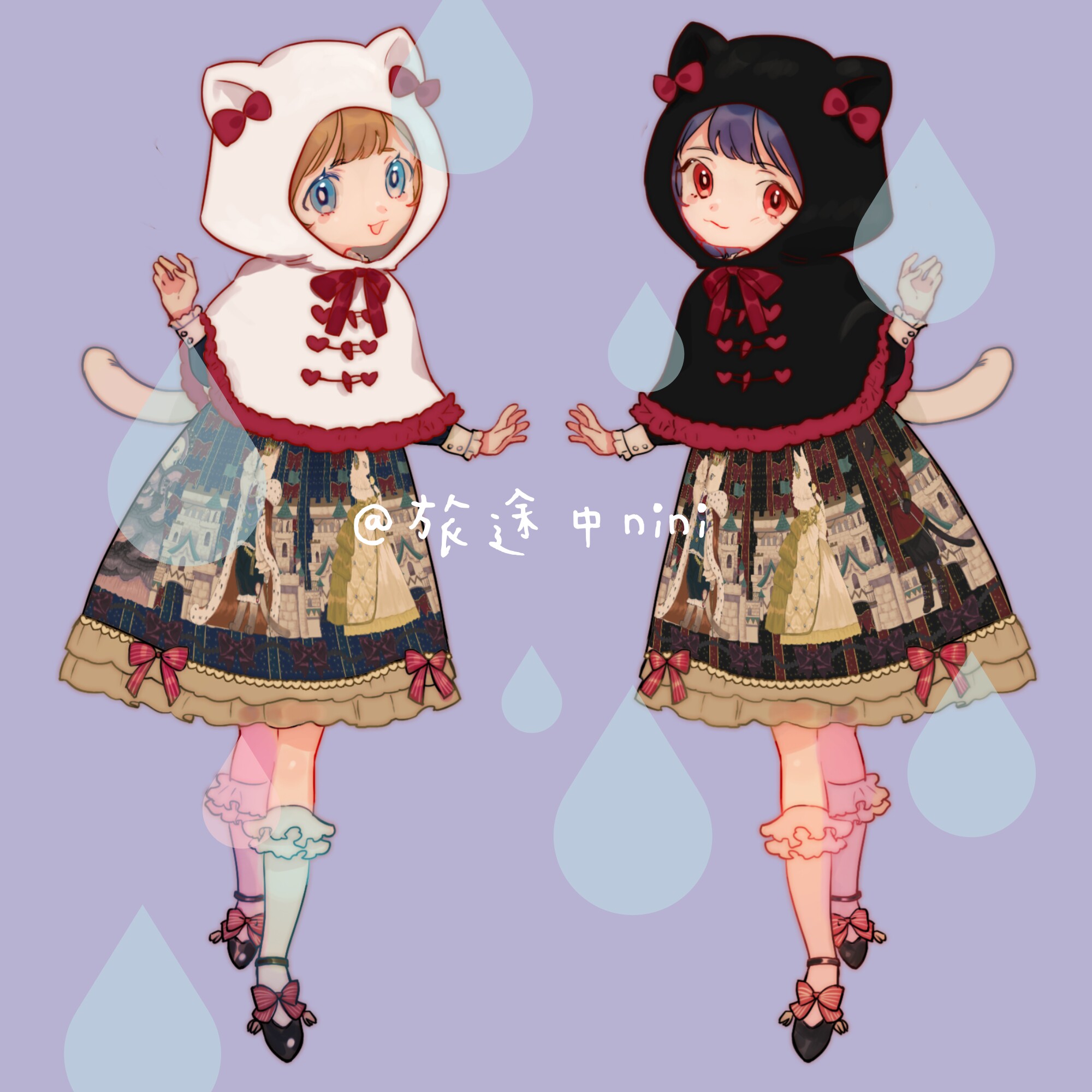 Другие 【b品现货】钦花社原创维多利亚喵lolita op可爱毛茸斗篷外套秋冬