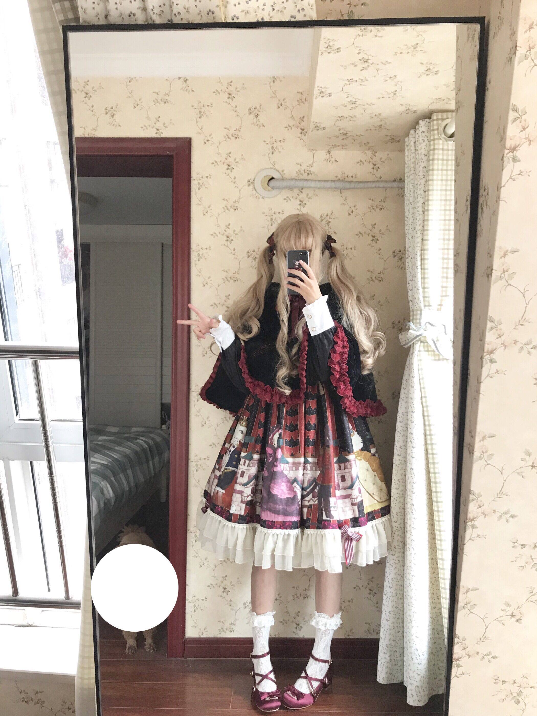 Другие 【b品现货】钦花社原创维多利亚喵lolita op可爱毛茸斗篷外套秋冬