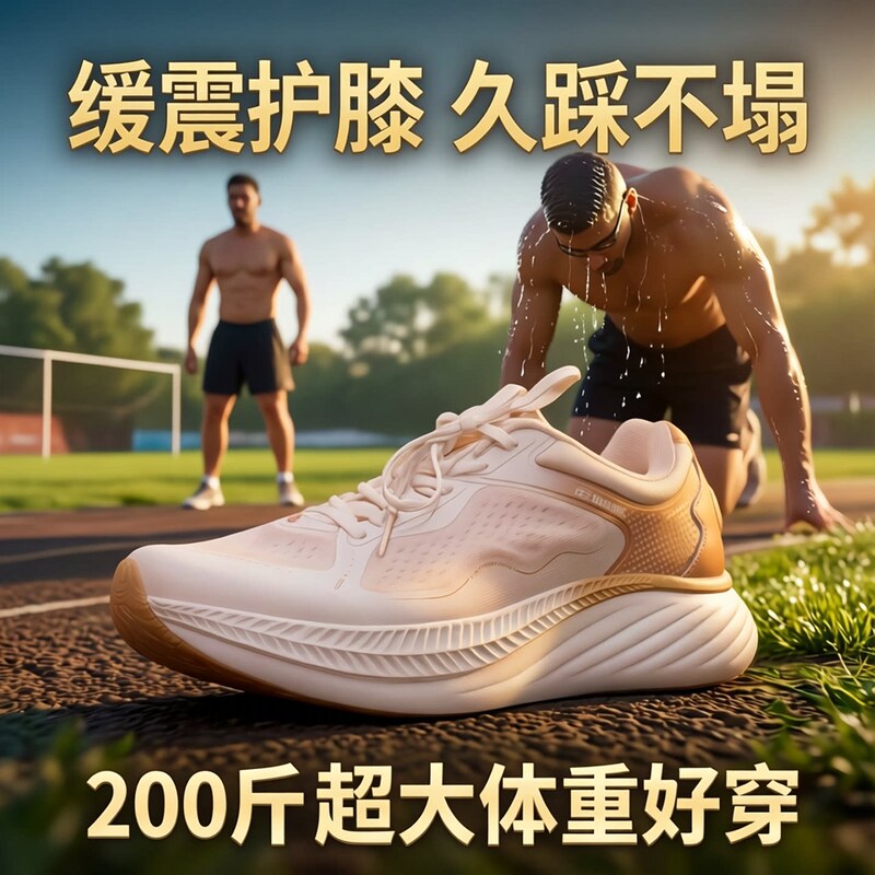 100kg Large Size Fitness Walking Exercise Jogging R2 Cloud Running Beginner Thick-Soled Cushioning Sneakers for Overweight Men and Women