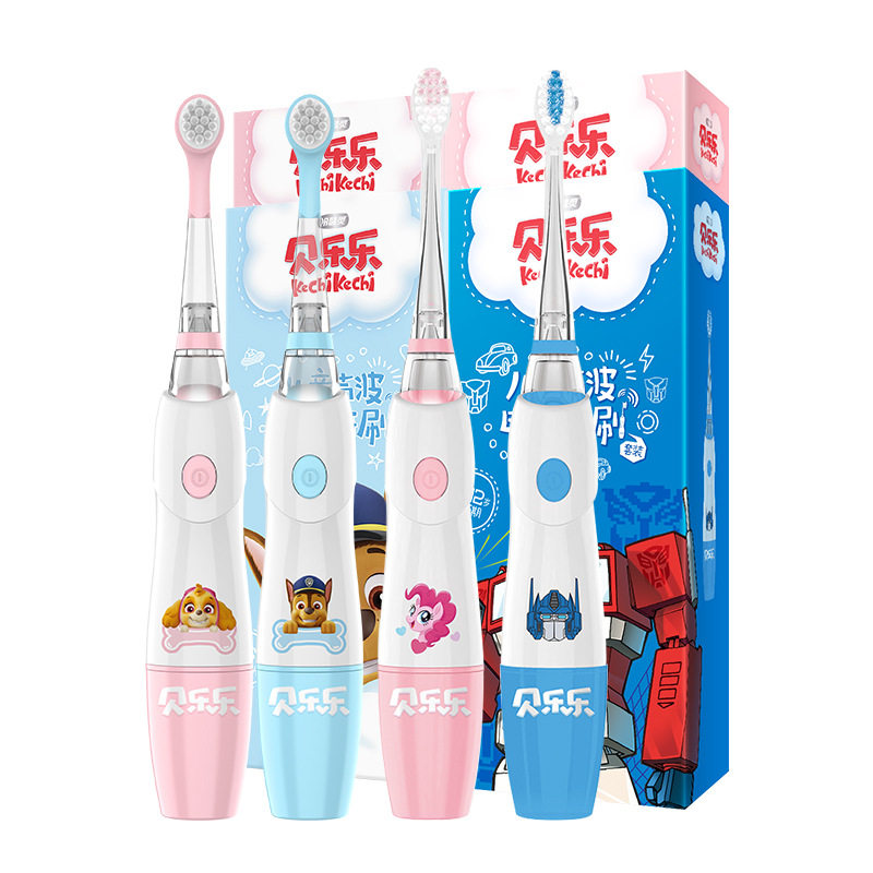LENGSUANLING 어린이 전동 칫솔 BEILELE SONIC PAW TEAM TRANSFORMERS 공동 브랜드 2-12 세 어린이 칫솔-