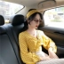 Thời trang thu đông 2018 của phụ nữ phiên bản Hàn Quốc của áo sơ mi điểm sóng retro hoang dã với khăn trùm đầu + váy hai dây sơ mi croptop Áo sơ mi