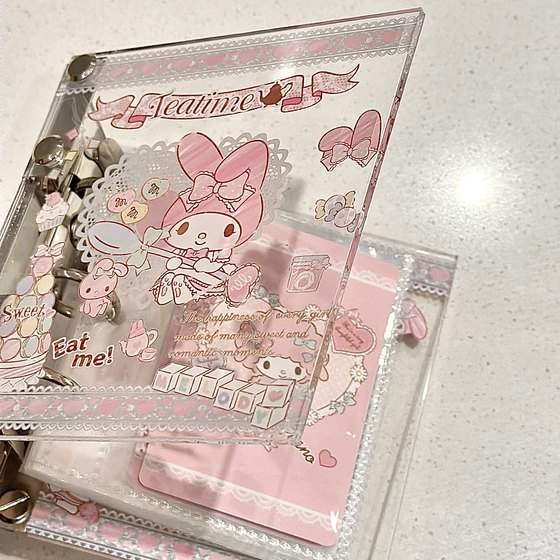 可爱美乐蒂亚克力活页卡册高颜值爱豆3寸小卡照片收纳拍立得收集