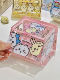 Chiikawa jiikawa storage box cute acrylic flip desktop storage box dustproof ornament can be detached