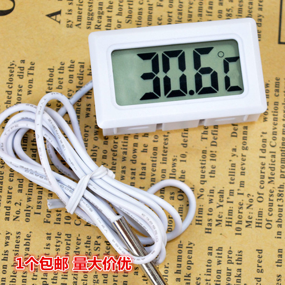 厂家直销 电子数显 数字温度计 鱼缸冰箱水温表 测温仪 防水探头