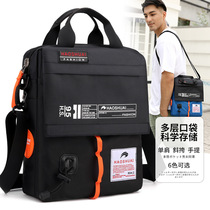 2022 new Korean version Mens single shoulder slanted satchel casual mens bag Hand briefcase Canvas Waterproof Outdoor bag