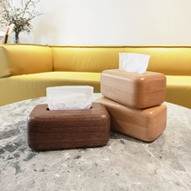 Solid wood home hotel living room coffee table kitchen bathroom desktop bedroom black walnut beech wood storage tissue box