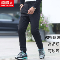 Antarctic down pants mens outdoor wear youth outdoor leisure can be taken off mens thick cotton pants