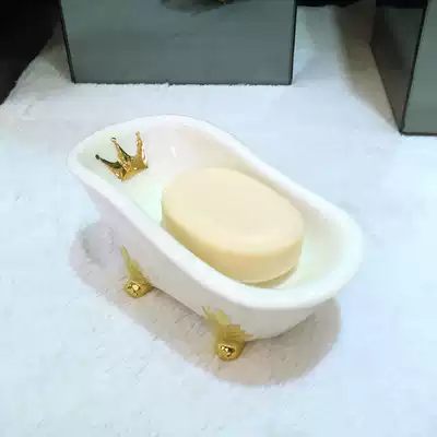 European-style ceramic fat tray drain creative powder room Hotel dining room high-end fat tray porcelain tray dish incense tray