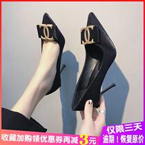  Dadong official new new products European and American BAO WEN high heels women 2021 spring new sexy pointed metal