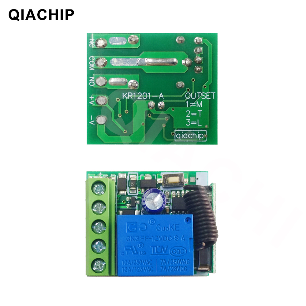 12V wireless remote control switch signal module remote control access control car battery power supply 433 frequency