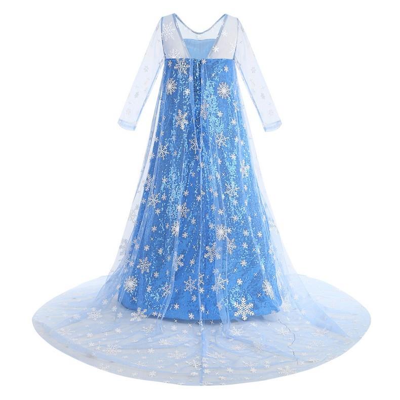 艾莎公主裙女童夏季万圣节爱莎连衣裙子冰雪奇缘衣服elsa艾沙礼服 — 5
