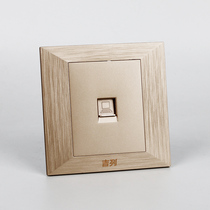 Gillette computer socket 86 type switch socket panel champagne gold household wall hidden single port network cable network plug