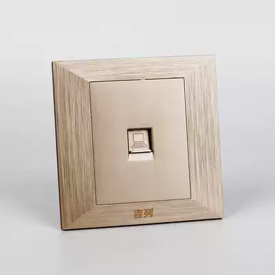 Gillette computer socket 86 type switch socket panel champagne gold household wall hidden single port network route network plug