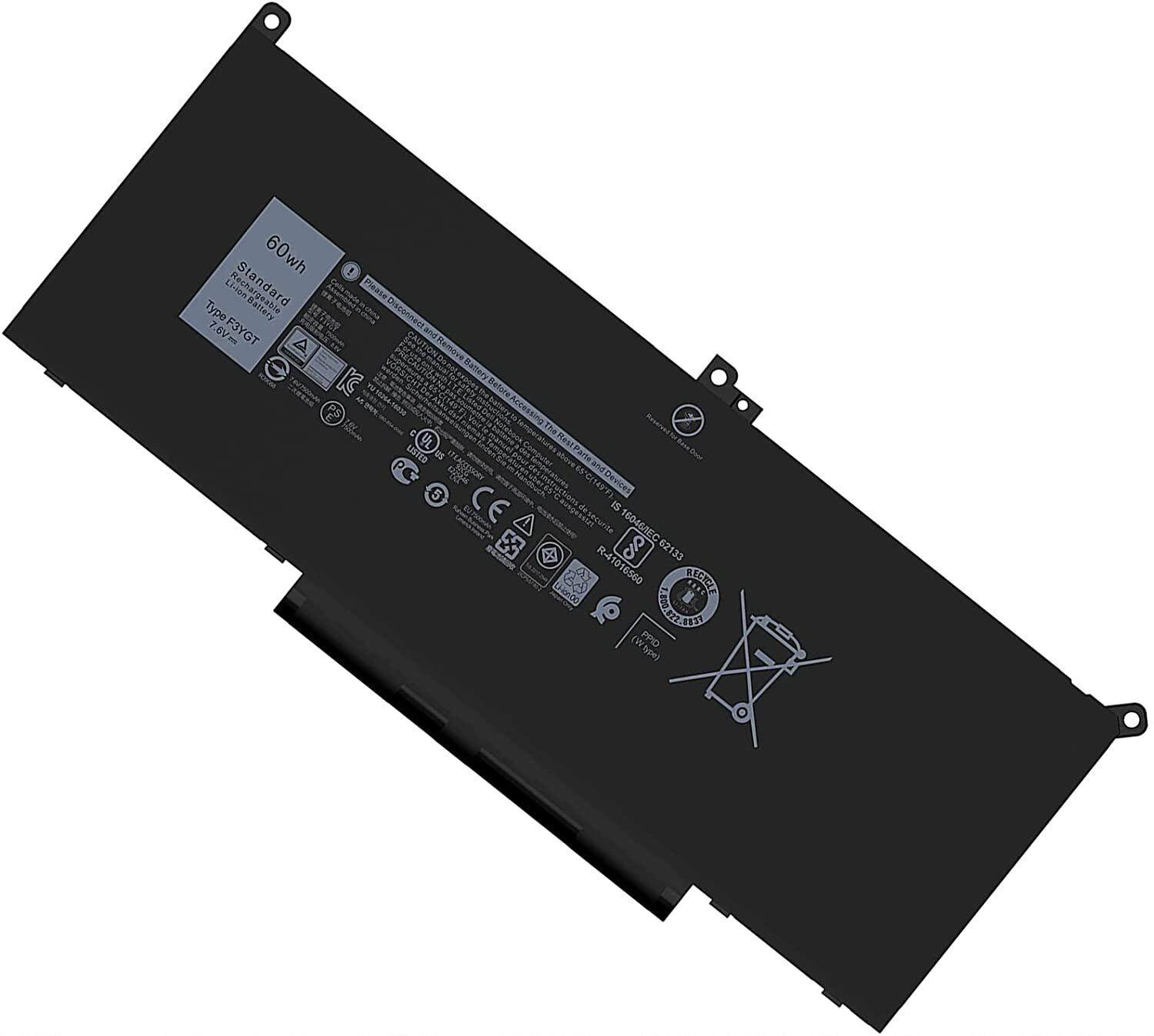 Brand new F3YGT laptop battery 7 6V 60Wh