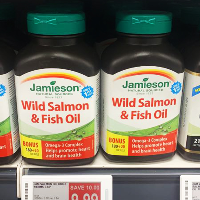 Spot Canada bodybuilding Jamieson wild salmon oil deep sea salmon oil soft capsule 200 grain