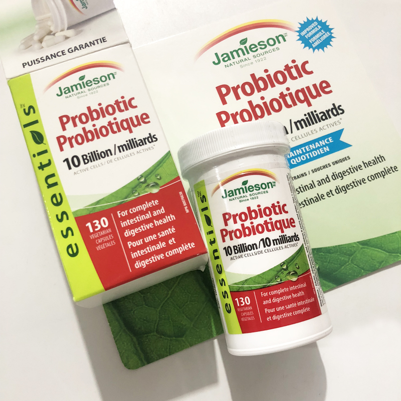 Spot Canada Jamieson bodybuilding probiotics capsule 10 billion strain 130 grain conditioning intestinal stomach 3 years old 