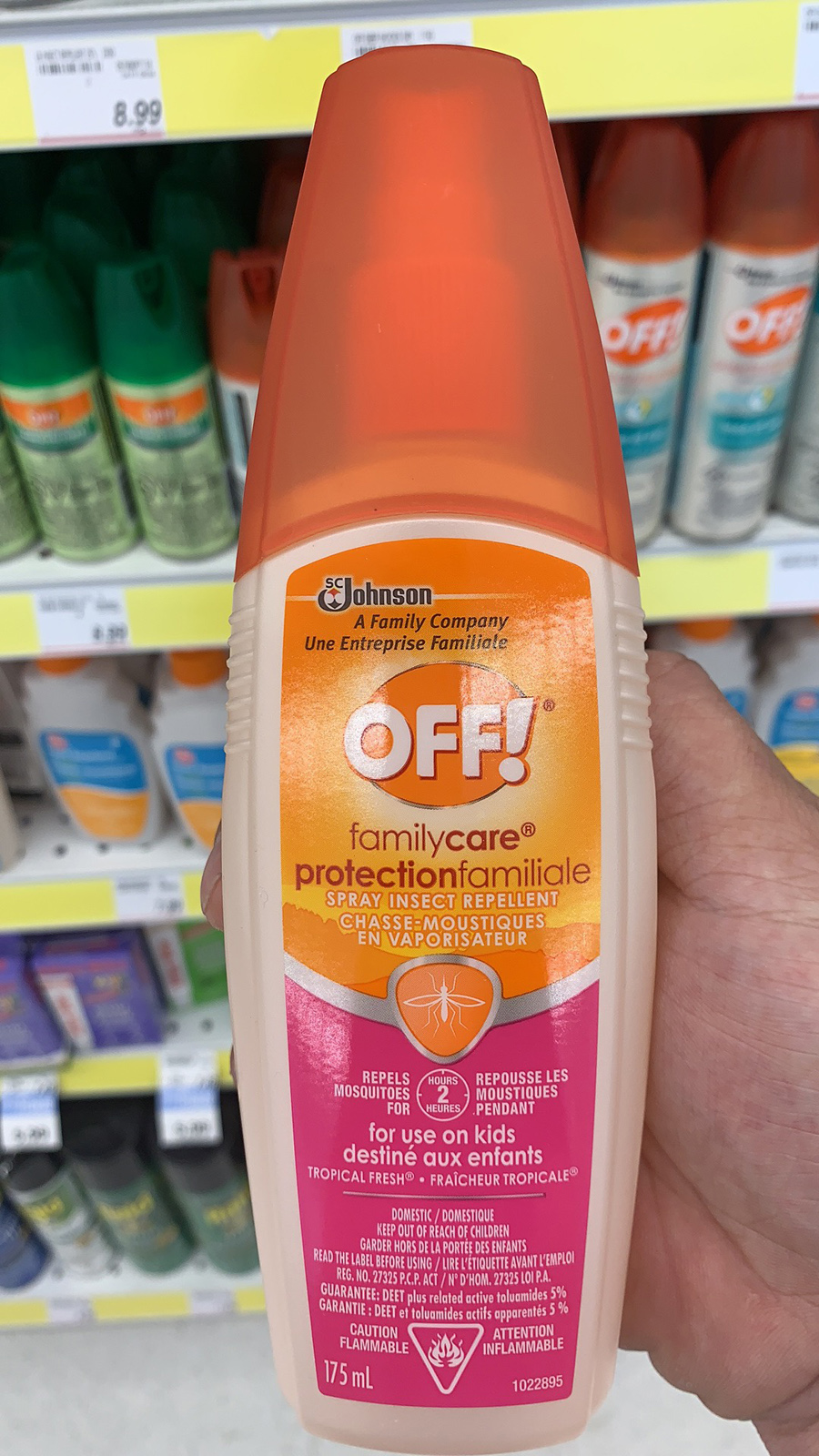 Spot Canada off European care children's anti-mosquito water spray mosquito repellent liquid 6 months baby family can use 175ml