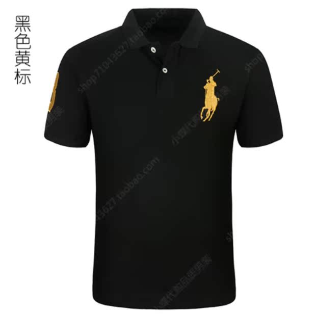 Hoa Kỳ Paul tay áo ngắn tay áo thun nam màu rắn kinh doanh đơn giản lỏng lẻo cỡ lớn ve áo tay áo với cổ áo sơ mi áo polo nam hàng hiệu