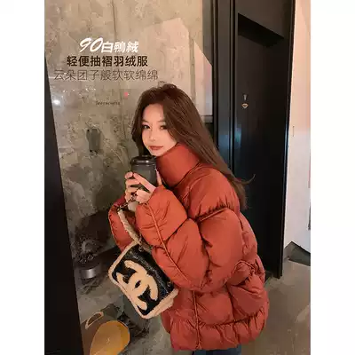 Mrs. Qian Dongdaemun white duck down jacket female 2019 new winter small man Korean version of stand collar coat