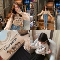 Mrs Qian pullover sweater womens autumn and winter 2019 new Korean version loose sweater long-sleeved lazy sweater
