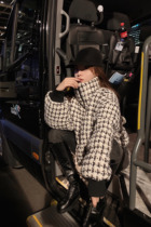 Mrs Qian winter coat female tide super fire houndstooth cotton suit 2019 new short Korean version loose cotton coat