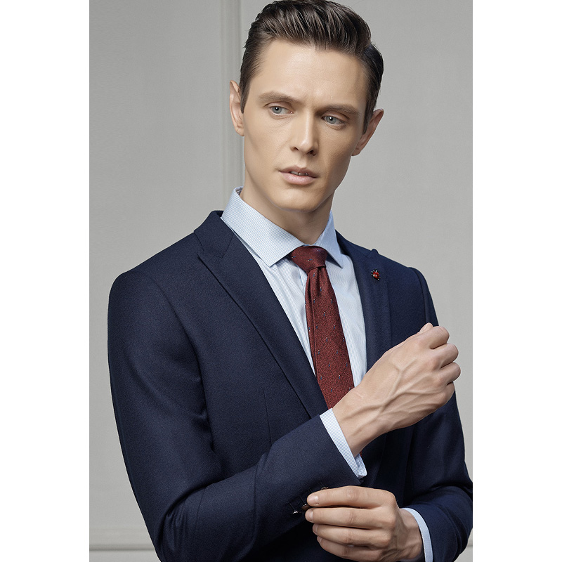 Chúc mừng Bird 2018 mùa xuân thanh niên New Business Suit Suit Hidden xanh Slim nam Suit len