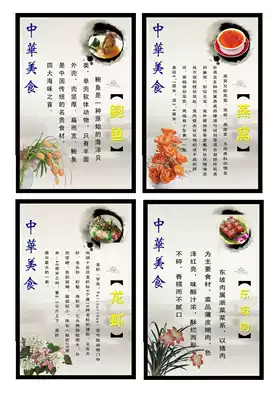 663 Film poster display board printing sticker material 954 Food culture Chinese food promotion hanging painting