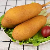 New product Zhengda Korean-style gold hot dog stick frozen 12 a pack of baked sausage crispy sausage fried semi-finished products