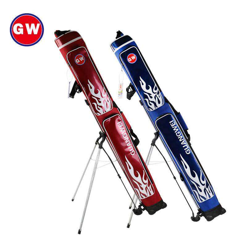Light Wei Rod Pack Fishing Gear Fishing Rod Bag Double Layer Triple Layer With Bracket Hard Shell Red Blue Fishing 125cm