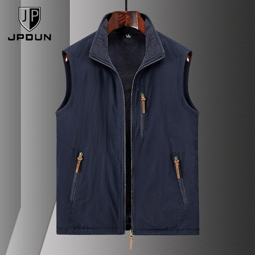 Демисезонный жилет без рукавов, двусторонная бархатная куртка для отдыха