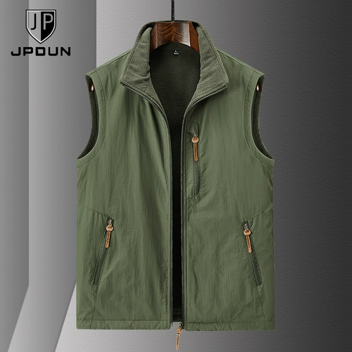 Демисезонный жилет без рукавов, двусторонная бархатная куртка для отдыха