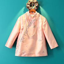 Xiaoshan original 2021 autumn young girl Chinese style embroidered short coat Tang suit embroidered Cheongsam top