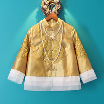 Small good home 2021 autumn new improved straight cardigan cheongsam jacket embroidered Chinese Tang Jacket Women