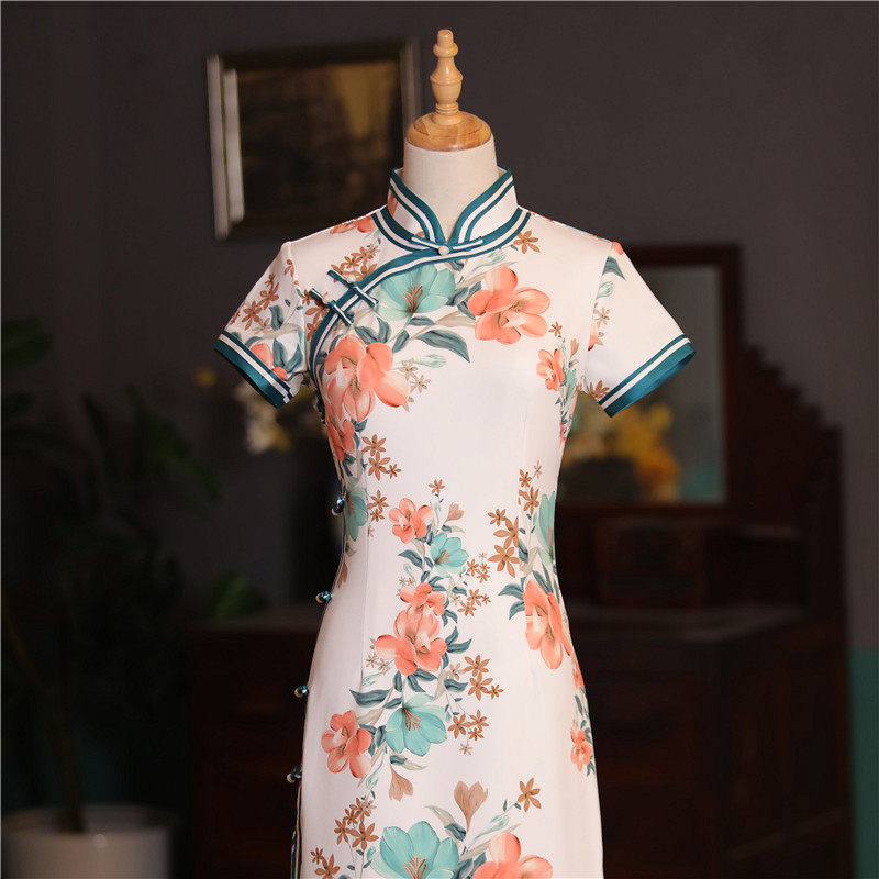 (special price not to be changed) italics Daily short qipao 2021 The new flower girl's improved version of the foreign dress