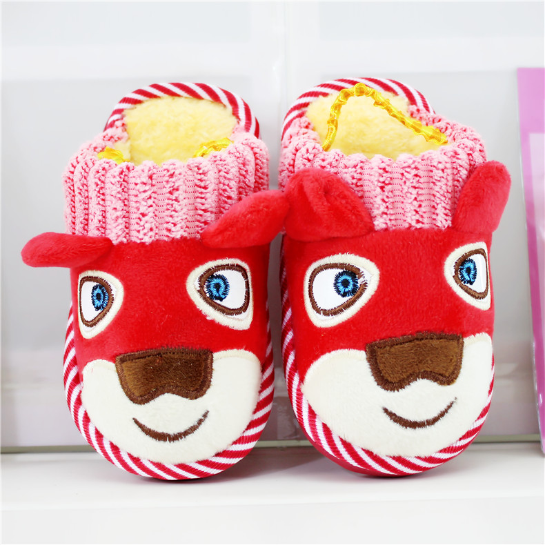Pantoufles enfants en suède pour hiver - semelle plastique - Ref 1013538 Image 18