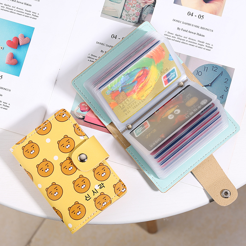 Cartoon Cardbag female cute anti-magnetic anti-theft brush multi-card driver's license contains card-covered men's small retailer