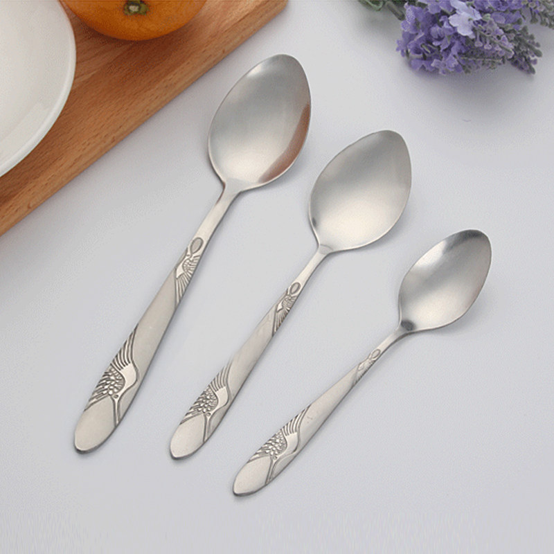 Stainless Steel Spoon Thickened Tablespoon Children Cutlery Cutlery Small Spoon Subs Large Horn Soup Spoon Home Rice Spoon Nursery Spoon Soup Spoon-Taobao