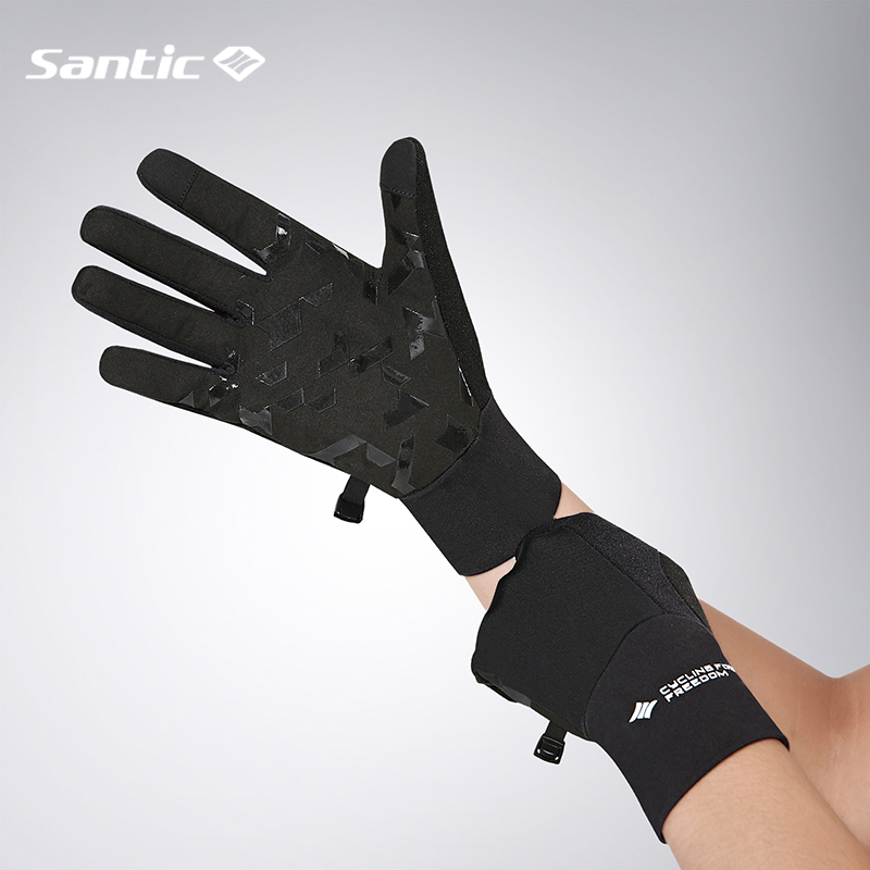 Santic Sentike New Bicycle Riding Gloves Winter Cold Riding Mountain Bike Full Finger Gloves