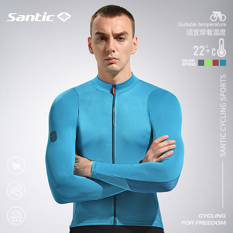 Santic Sengely Guest Spring Autumn Riding Suit Men's Long Sleeve Bike Riding for Summer Highway Car Riding Equipment