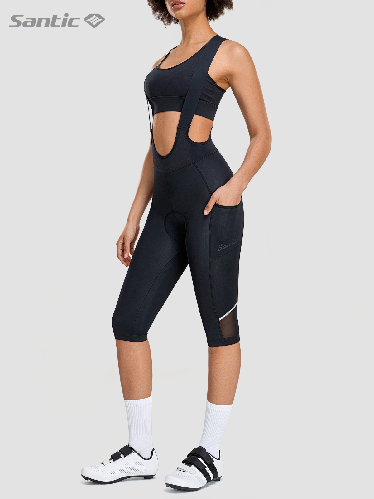 Santic Sendi passenger New Spring and Summer cycling strap shorts bike specialist cushion seven - point straps