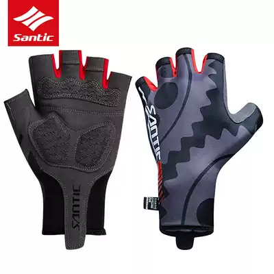 Santic Sendike riding gloves Road bike bicycle short finger fitness gloves Half finger male Alohan