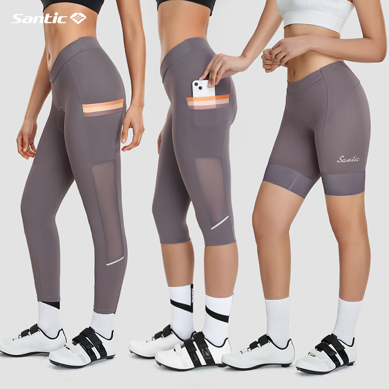 Santic Women's Spring and Summer Cycling Pants, Professional Breathable Bicycle Shorts, Long Pants, and Capri Pants Santic Women's Spring and Summer Cycling Pants, Professional Breathable Bicycle Shorts, Long Pants, and Capri Pants