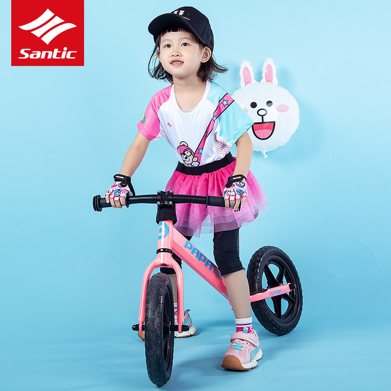Santic Sen Getaway Child Riding short sleeves Scooter Wear Professional Balance Car Ride with T-shirt blouses Summer-Taobao