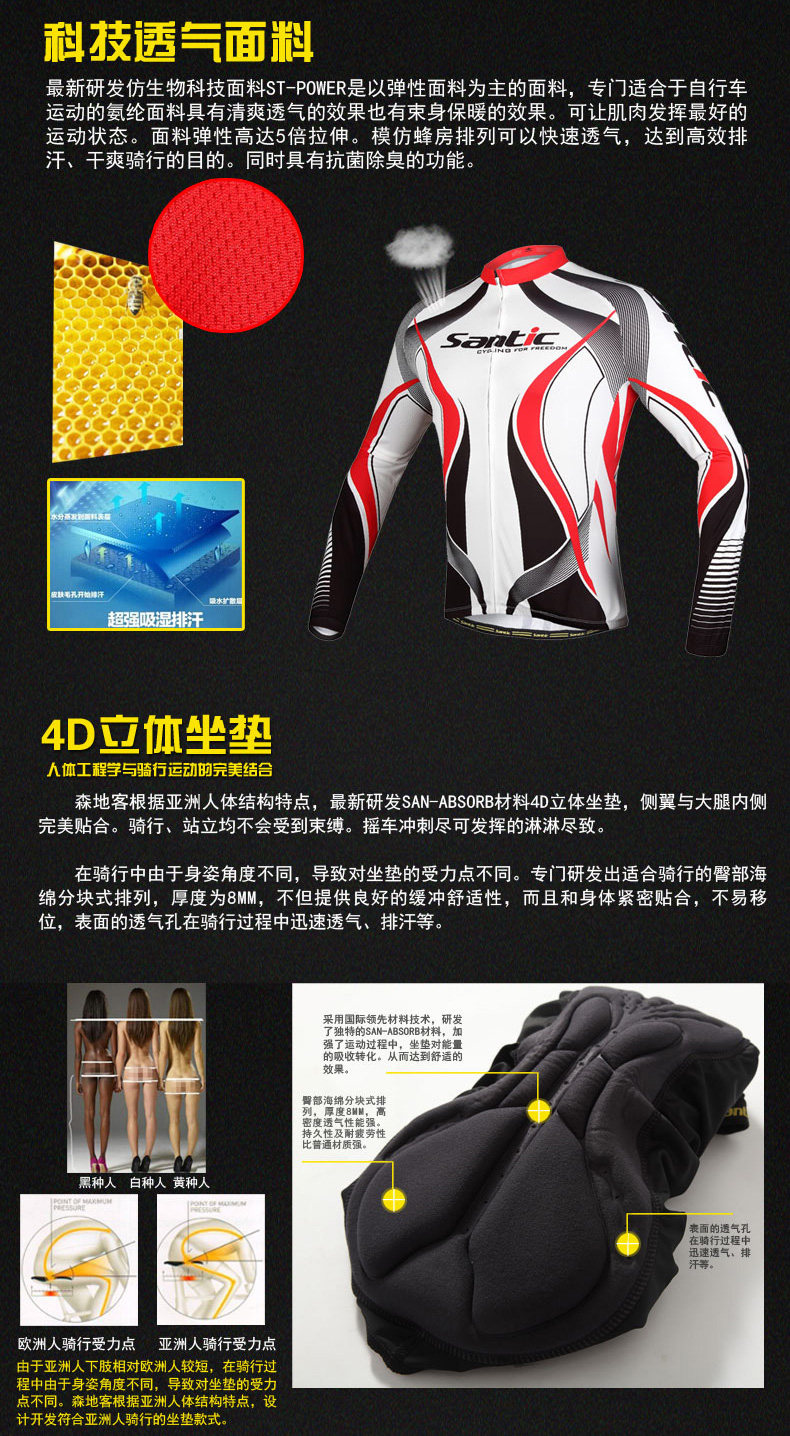 Tenue de cyclisme homme SANTIC - Ref 2230034 Image 23
