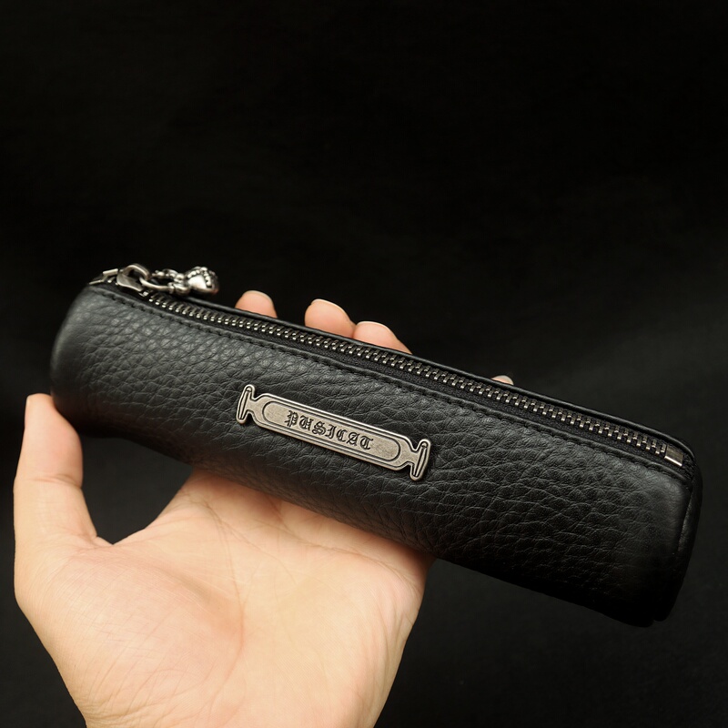 Original Genuine Leather Long Storage Bag, Punk Hardware Pencil Case, Glasses Pouch, Key Small Storage Bag, Portable Zipper Leather Case Original Genuine Leather Long Storage Bag, Punk Hardware Pencil Case, Glasses Pouch, Key Small Storage Bag, Portable Zipper Leather Case
