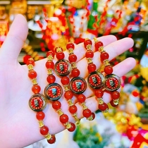 Thailands authentic imported Buddha amulet craftsmanship Yantong red hand rope unisex style comes with a packaging gift box when you place an order