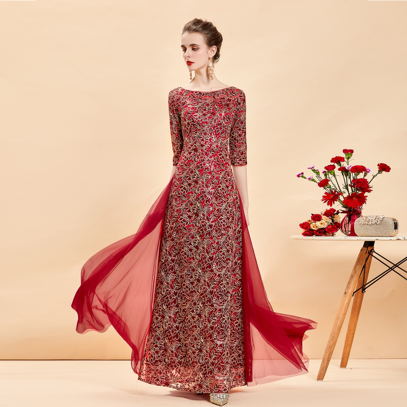 Evening Dress for Women 2026 New Popular High-End Elegant Evening Gown Plus Size Mother of the Bride Wedding Dress Autumn and Winter Wedding Banquet Evening Dress for Women 2026 New Popular High-End Elegant Evening Gown Plus Size Mother of the Bride Wedding Dress Autumn and Winter Wedding Banquet