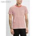 Của nam giới thường tương phản sọc ngắn tay áo T-Shirt Forever21 Áo phông ngắn