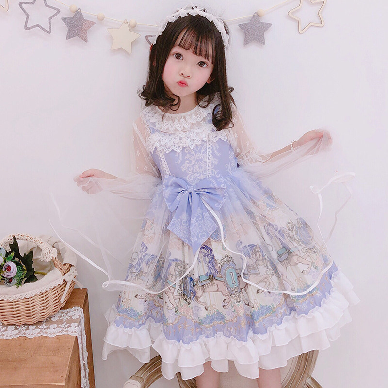 Children's skirt lolita spring dress Lolita princess skirt girl baby summer fluffy yarn foreign style girl dress