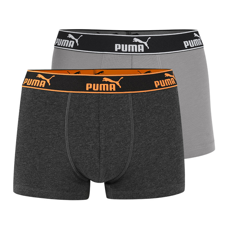 Puma Men's Underwear Mid-Waist Solid Color Breathable Cotton Sports Comfortable Boxer Shorts Fashion Red Boxer Shorts 2 Pieces